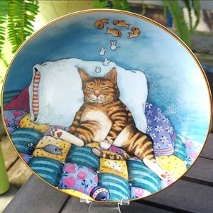 Vintage Danbury Mint 'Cat Nap' Decorative Plate